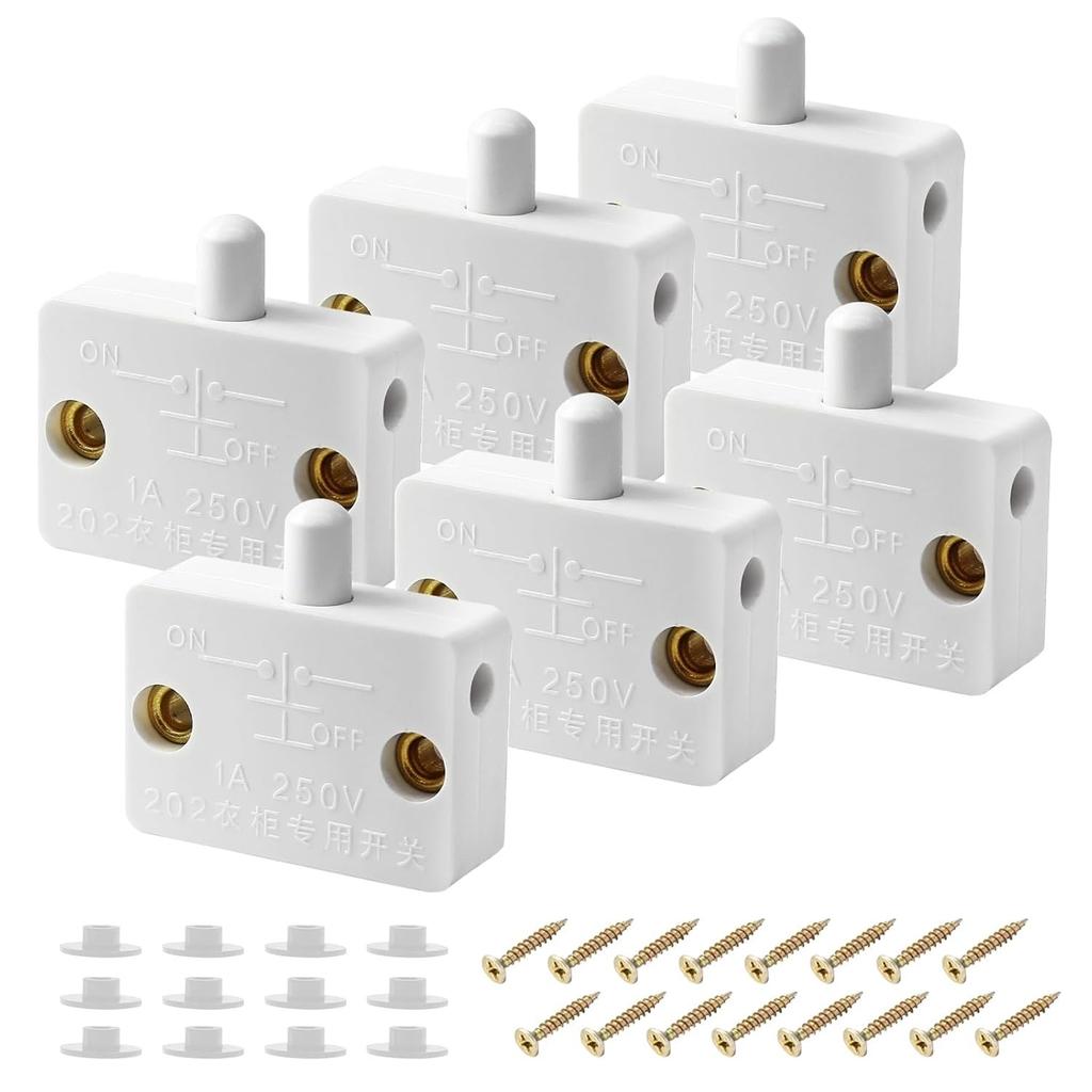 6Pack Door LED Light Switch for Closet and Pantry Automatic Activation
