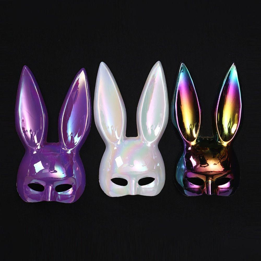 Rabbit Ears Mask Bunny Mask Half Face Mask Prom Party Supplies Women Half Mask Party Cosplay Props