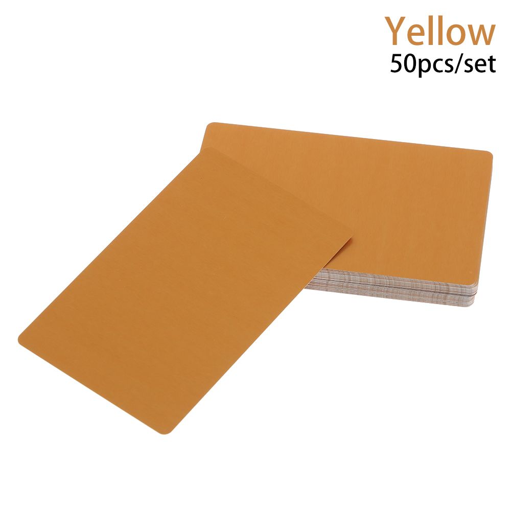 50 Pcs/Set Office Supplies Business Visit Laser Engraving Name Cards Blank Metal Carte Business Card