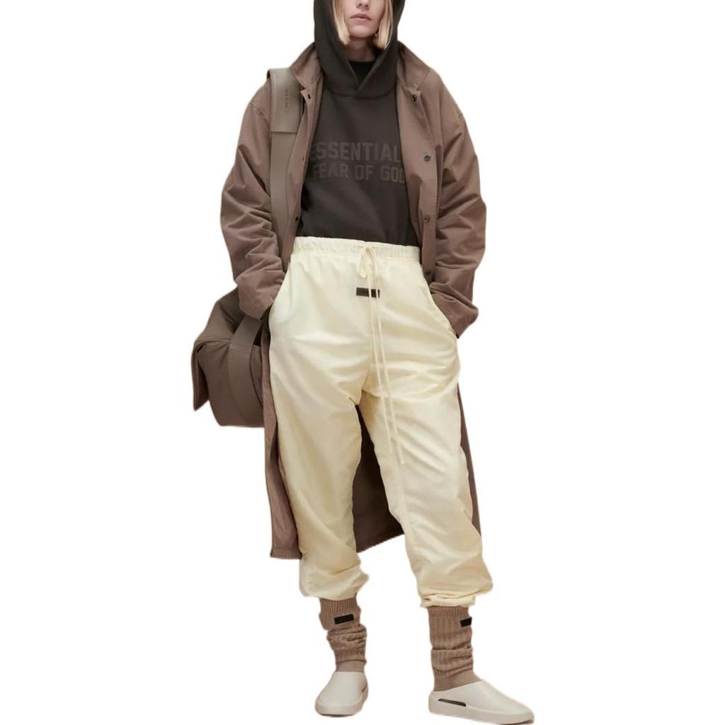 Fear of God Essentials Fw22 Поясной карман на шнурке Американские повседневные брюки из тяжелой ткани Унисекс Стиль для пары Золотисто-желтый FOG-FW22-865