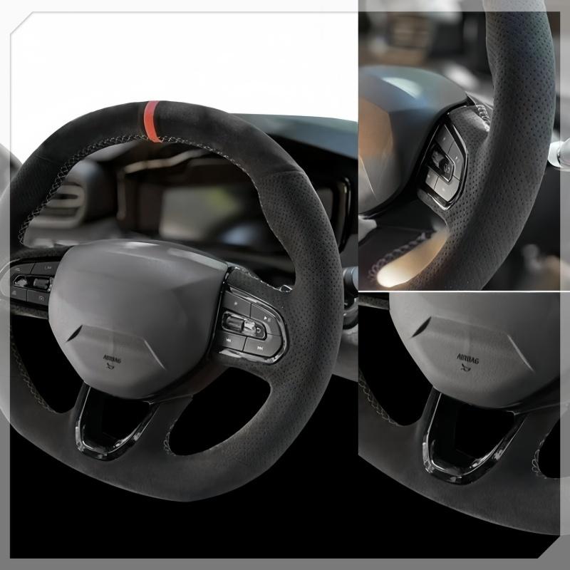 Car Steering Wheel Cover Suede Leather For VolksWagen VW Passat B8 - Golf 8 - Steering Wheel Braiding Cover