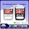 Беспроводной CarPlay Android Auto Radio для Renault Logan 1 Sandero 2009-2013 Dacia Duster Автомобильный мультимедийный проигрыватель Android 14 Радио
