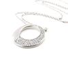 [J0164] - Silver-white 'Goddess' Silver Necklace (rhodium-plated) - 20 Mm