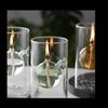 Creative Glass Oil Lamp Candle Holder Home Restaurant Candle Warmer Table Top Items Ornament Candlelight Romance Decorative Gift