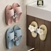 Wall Mounted Slipper Rack Space Aluminum Shoe Rack Space Saving Shoe Drying Shelf Slipper Hook Home Shoe Storage Organizer