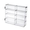 MultiCompartment Acrylic Display Box for Diecast Model Car Small Collectibles Display Cabinet with 8 Sections