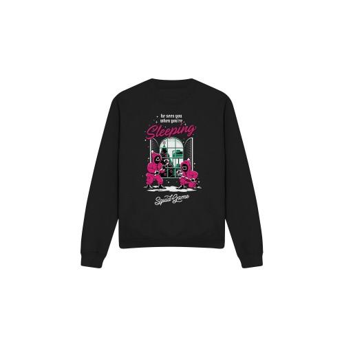 Squid Game Унисекс Взрослый Он Видит Тебя Когда Ты Спишь Толстовка