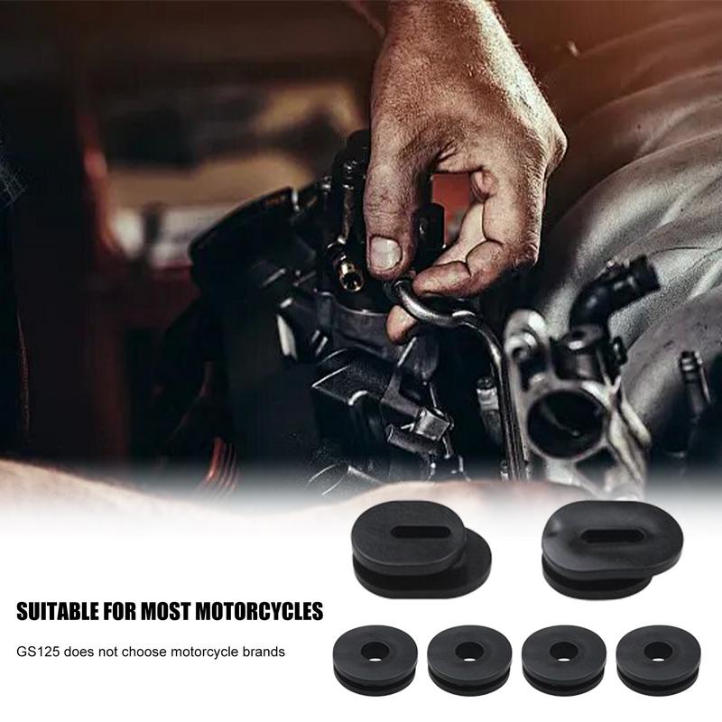 Твердая резиновая втулка для обтекателя мотоцикла, 6 шт., комплект втулок для бака мотоцикла, прокладка боковой крышки обтекателя, овальная круглая шайба