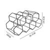 Modern Metal Honeycomb Wine Rack Wine Bottle Storage Beehive Tabletop Wine Rack Hexagon 9 Bottle Wine Holder Display