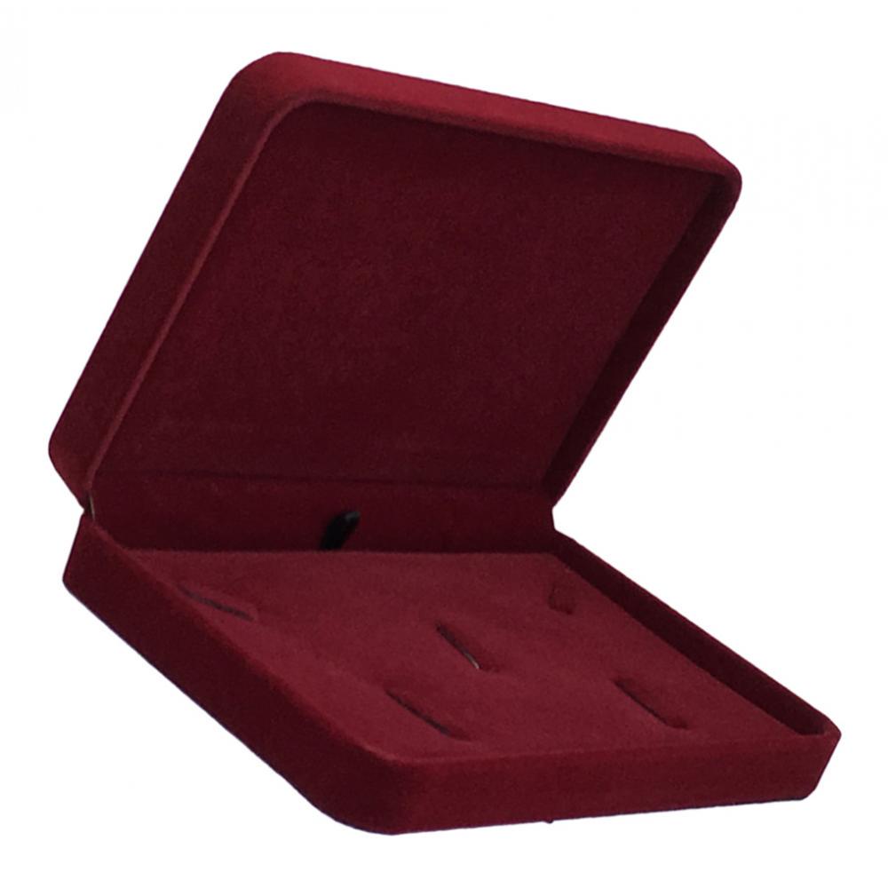 Бархатные наборы ювелирных изделий Коробки Поднос для путешествий Ожерелье Хранение Витрина Красный