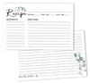 Inkdotpot 4x6 Inch Recipe Cards (Set of 50) , Thick Double Sided Premium Card Stock- Modern Style White Recipe Notecards