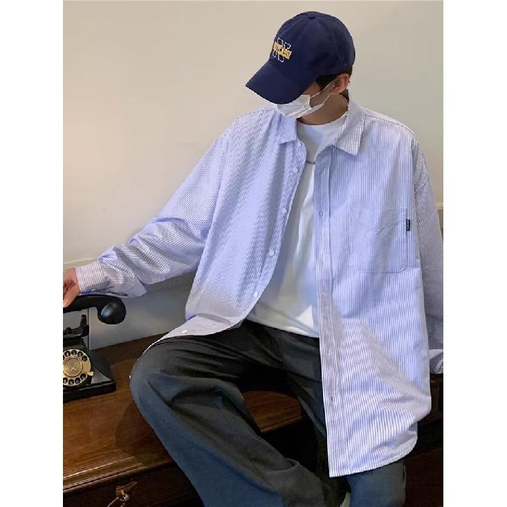 Рубашка с длинным рукавом с буквенным принтом 2024 года в японском стиле в стиле Гонконга, свободная рубашка для мальчиков, летнее модное универсальное повседневное пальто