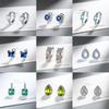 Новые Серьги из Серебра 925 пробы с AAA Цирконом Гвоздики для Женской Свадьбы Тонкие Модные Ювелирные Аксессуары Подарок на Вечеринку/Праздник