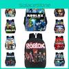 Двухслойный водонепроницаемый рюкзак Roblox с цветочным принтом для детей, идеально подходит для школы и путешествий