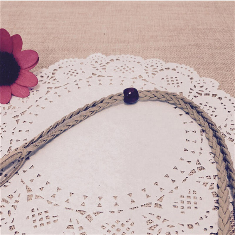 Hippie Indian Feather Headband Handmade Weave Feathers Hair Rope Headdress