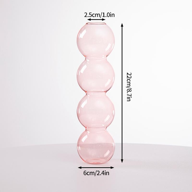 Bubble Glass Flower Vase Flower Bottle Vase Decoration Home Vases for Flower Aesthetic Room Decor Decorative Colored Vases