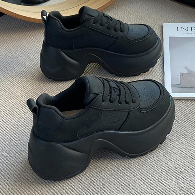 Small Man Increases Height, Platform Dad Shoes, Women's Spring and Autumn Versatile Little White Shoes with Skirts, Fashionable Super Hot Casual