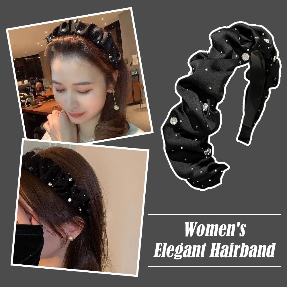 Роскошные ободки для волос со стразами для женщин, однотонные модные ободки для волос, обручи, ободки Ha K2P6