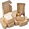 50pcs Square Kraft Paper Box Strong Reusable Assemble Jewelry Candles Soaps Packaging Carton For