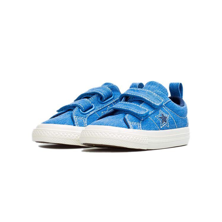 Converse Кеды на липучках с одной звездой, низкие, повседневные, детские, синие, 764172C