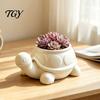 Small Succulents Pot for Windowsill 3D Printed Turtle Pot, Cute Animal Planter Indoor Plants, Decorative Desktop Eco Friendly Potted Plant Holder