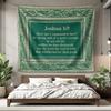 NIPINUS Christian Wall Tapestry with Bible Verses - Joshua1:9,Large tapestry wall hanging,Green Retro Motivational Flags Tapestry for Bedroom, Dorm,