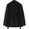 Comfortable Loose Fit Blazer Jacket for Autumn Women Black Coat