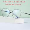 1 .56 Aspherical Prescription Lenses Polygon Customized Nearsighted Glasses Metal Women Men Optical Spectacles 0 -0 .5 -0 .75 To -6
