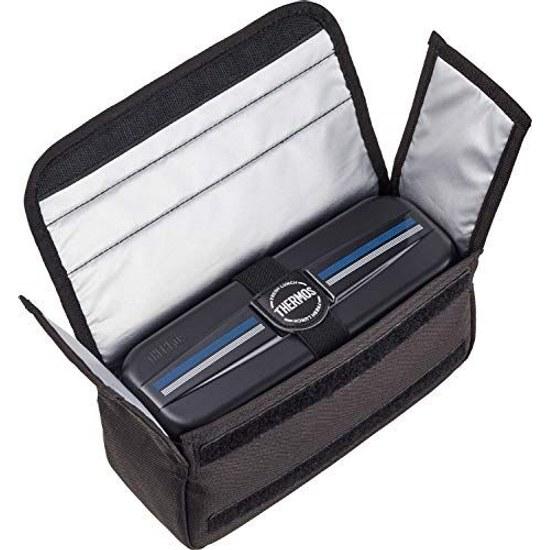 Thermos Bento Box Stainless Fresh Lunch 1100ml Line Black DSD-1104W L-BK