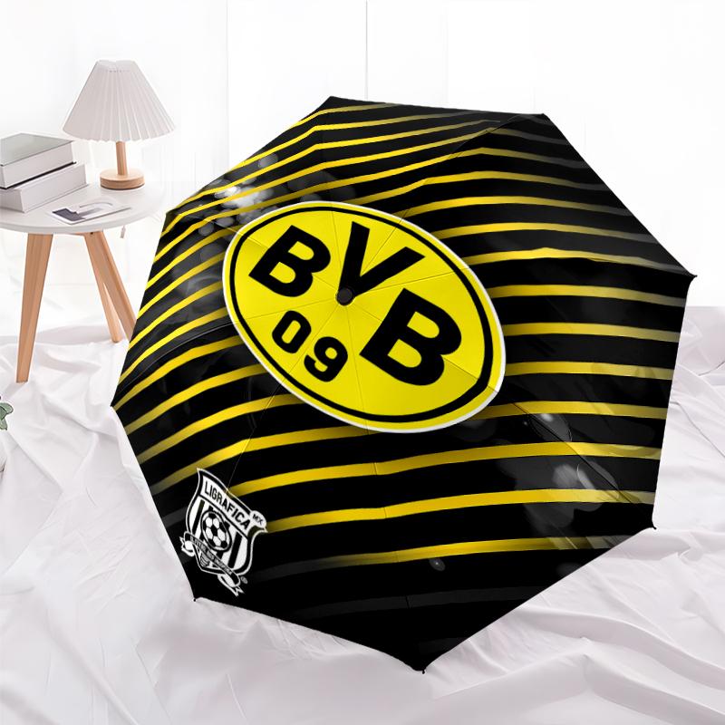 Складной зонт с принтом Borussia Dortmund, для улицы, отдыха и путешествий, прочная ткань зонта, подарок на день рождения и праздник