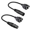 GELRHONR XLR 3-Pin To RJ45 Female Adapter Cable, XLR Male To RJ45 Network Connector Extension Cable, 1.1 Feet, Cat5 Ethernet for DMX-CON Controller