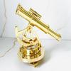 13.97 Cm Brass Alidade Telescope Compass Nautical Navigation Gift Maritime Surveyor Collectible Desk Decor