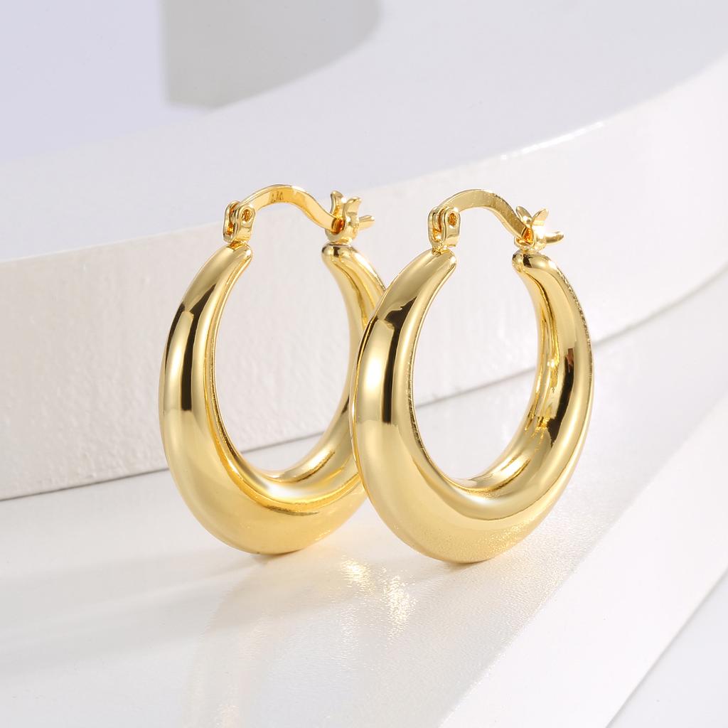 Ретро металлические геометрические серьги INS нишевый дизайн текстура ушная пряжка легкая роскошь холодная простая ушная пряжка