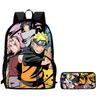 Набор из 2 шт. Рюкзак NARUTO с передним карманом и пеналом, для школы и на каждый день, легкий и прочный, для мальчиков и девочек 6-10 лет