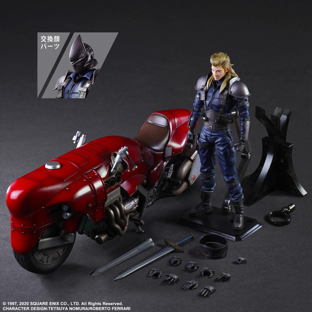 Final Fantasy VII Remake PLAY ARTS Kai Roche Bike SET ПВХ окрашенная подвижная фигурка и