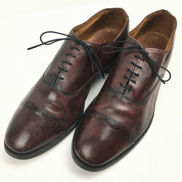 Allen Edmonds Byron Vintage Cap Toe Burgundy size 10.5C 27.5-28.0 Men's(USED)