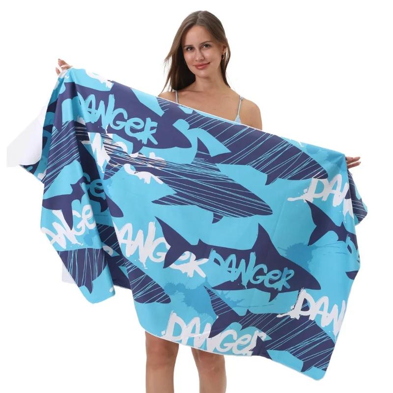 High Quality Thin Quick Drying Bath Towel with Double-sided Printed Water Absorbing and Non Fading Ultra-fine Fiber Beach Towel