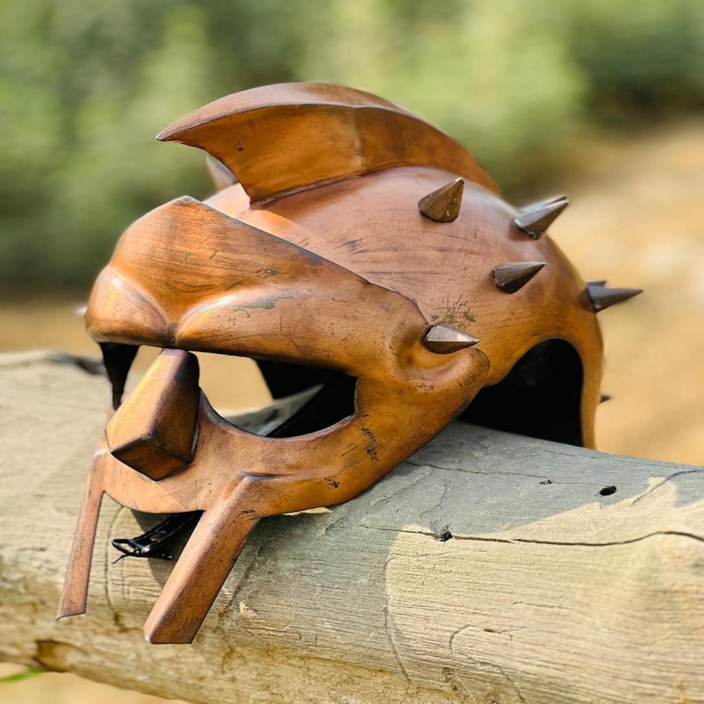 Греческий шлем-доспех для ролевой игры | Шлем средневекового гладиатора | Шлем-доспех Максимуса Децима Меридиана