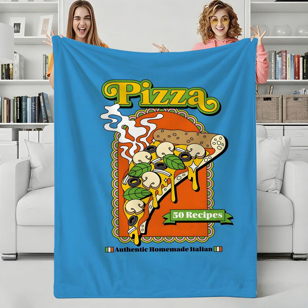 Food P-PizzaHut Throw Flannel Blanket Perfect for Sofa Office Bed Travel Sleep Read Relax Camping four season use