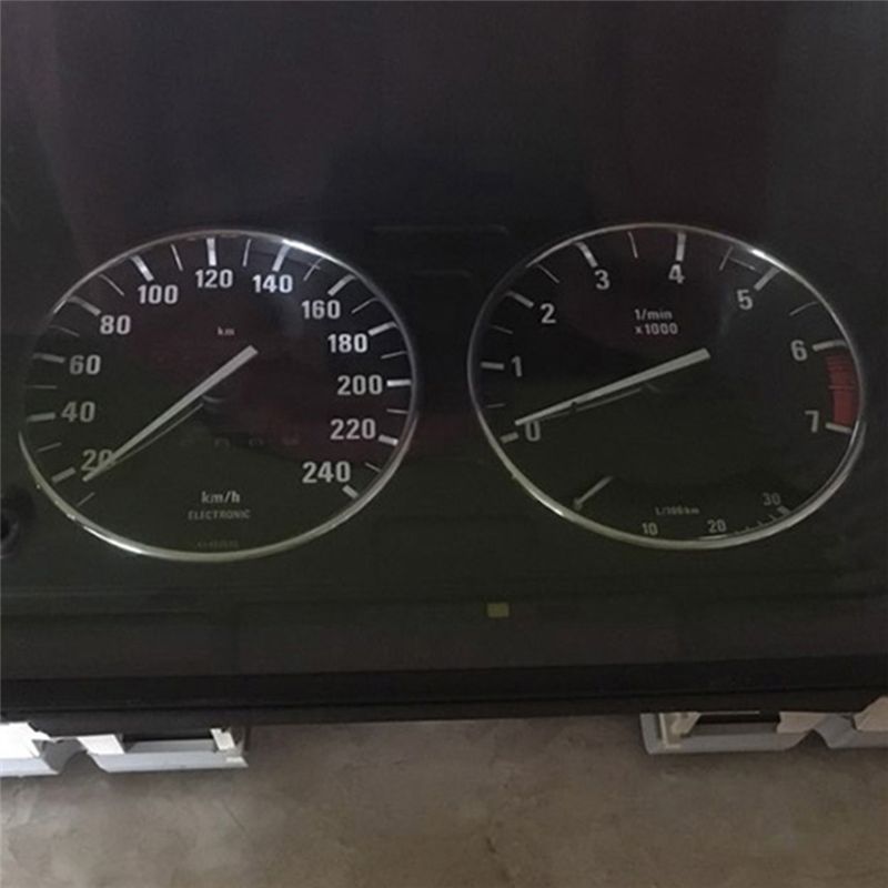 A64P-Car Speedometer Cover Bezel Trim Dashboard Gauge Ring Set For BMW E32 / E34 Models