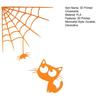 3D Printed Spider Web Cat Wall Decor, Orange Halloween Hanging Ornament, Spooky Cute Spider Cat Figure for Home Party Decoration