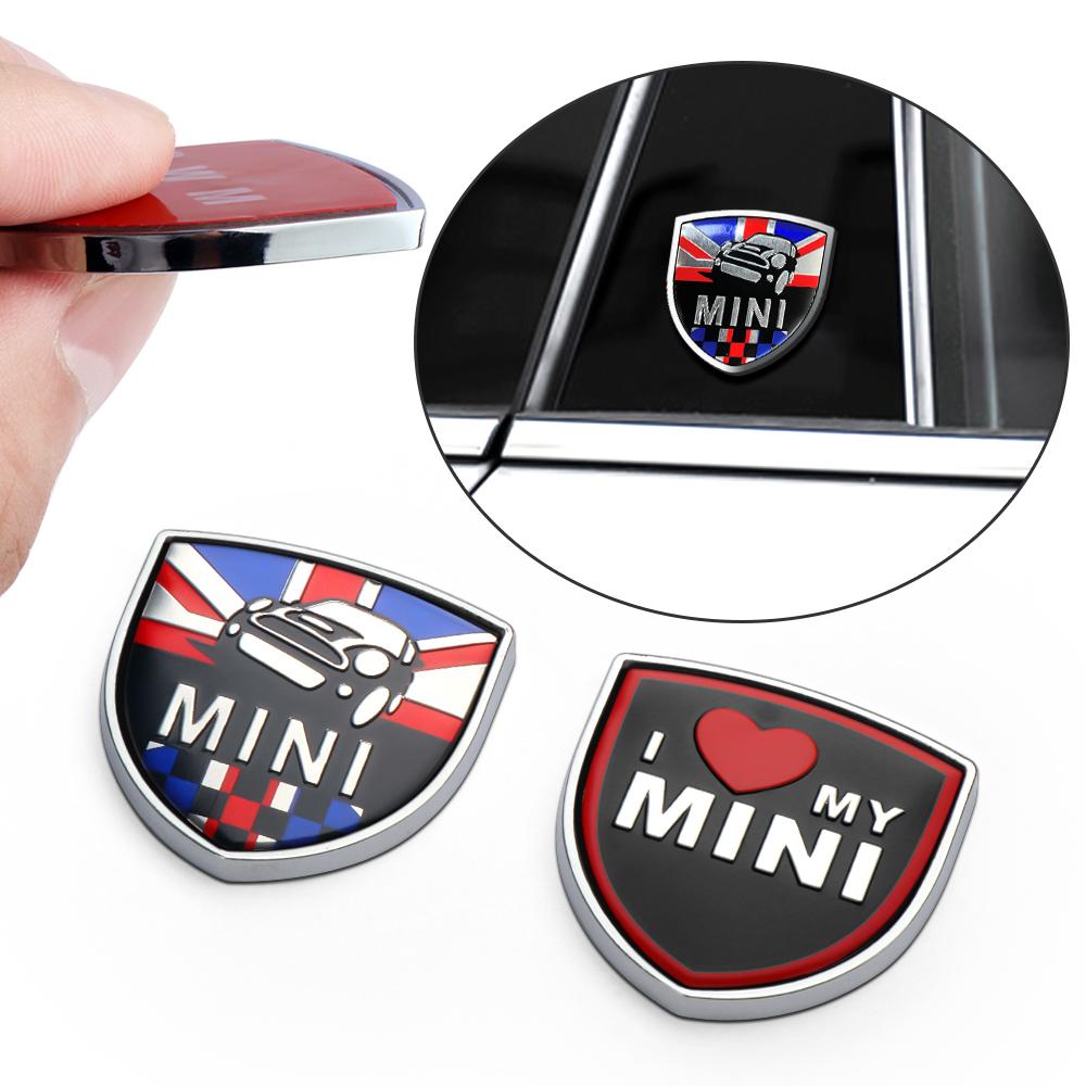 3D Metal Car Styling Shield Badge Emblem Sticker Decor Auto Accessories For MINI Cooper JCW WORKS R55 R56 F55 F56 R57 R58 R59