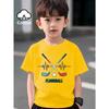 European sizes Floorball Boys' T-shirts Boys' Creative T-shirts, Casual, Lightweight and Comfortable Short-sleeved Tops, Summer Children's Clothing