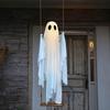 Юшэн Подвесной Качающийся Декор Привидение Хэллоуин Большое Качающееся Привидение со Светодиодной Подсветкой Уличное Жууткое Светящееся Белое Привидение для Передней Веранды Двора Дерева