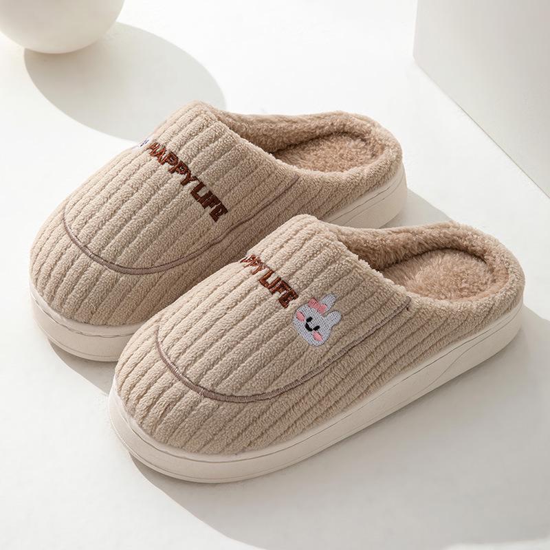 Autumn/Winter Indoor Outdoor Furry Cotton Slippers for Men & Women