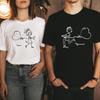 Cartoon Girl Boy Heart Print Couple T Shirt Short Sleeve O Neck Loose King Queen Tshirt Fashion Lovers Tee Shirt Tops Clothes