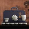 Yuanshan Ru Kiln Tea Set Beam Pot Teapot Cover Bowl Tea Ware Company Events Business Gifts
