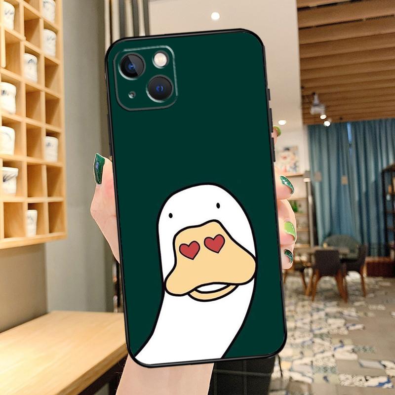 Мультяшный Милый Животный Утенок Чехол для Телефона Для iPhone 13 Pro Max 16 15 11 12 14 17 Pro Max mini 15 16 Plus 16e 17 Air Cover