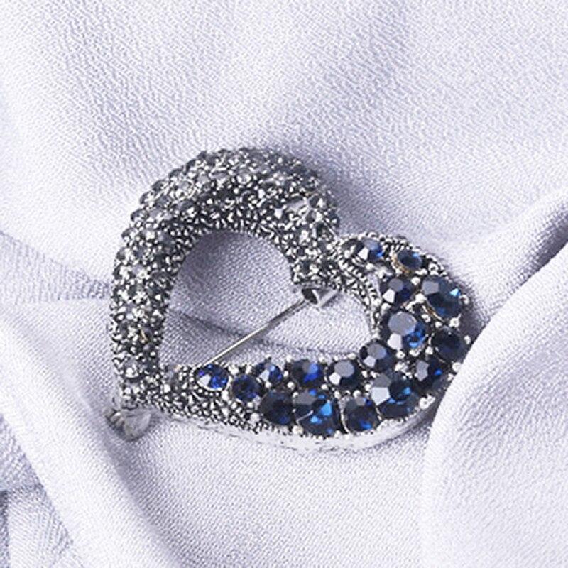 Blucome Рождественская брошь, полное красное сердце, корсаж для женщин, детский свитер, сумка, булавки для хиджаба, подарки на Новый год