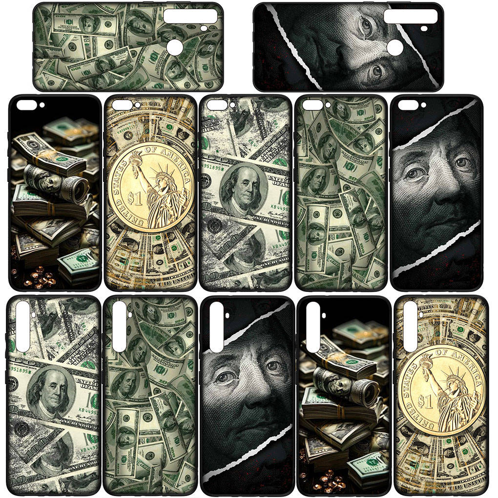 Чехол для iPhone 16 15 Xiaomi Redmi Note 14 13 12 11 Pro Max X 8 9 16e Samsung Galaxy S25 S24 S23 Moto OPPO Huawei Money 100 Dollars Крутой чехол для телефона